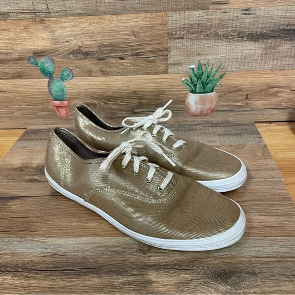 Keds Shoes - Keds metallic gold sneakers Taylor Era style